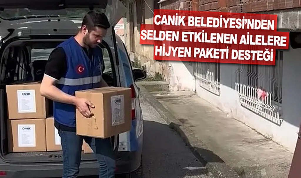 Canik Belediyesi’nden Selden Etkilenen Ailelere Hijyen Paketi Desteği