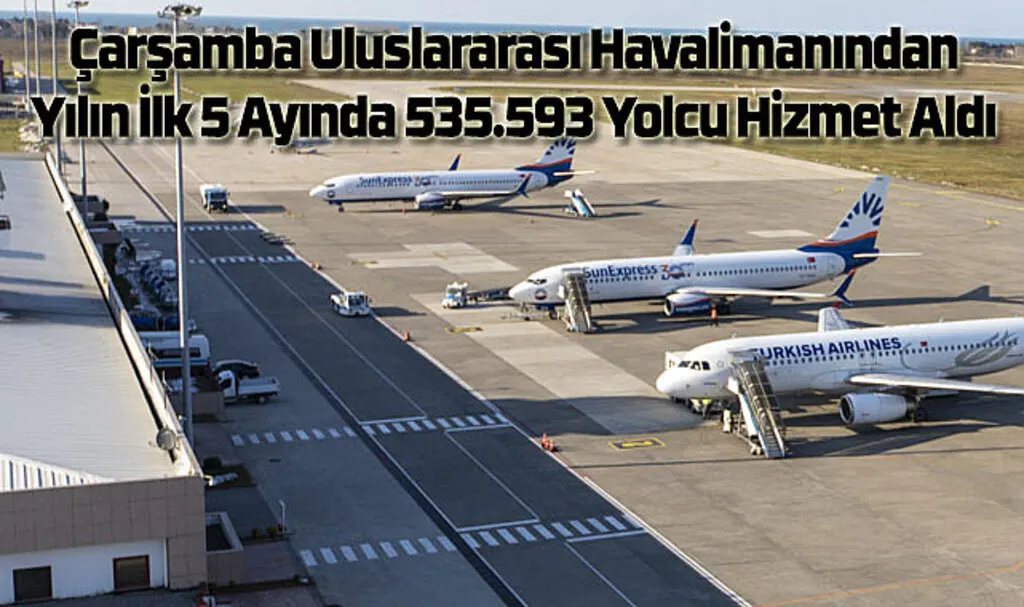 Çarşamba Uluslararası Havalimanından 2023'ün ilk 5 ayında kaç yolcu hizmet aldı?
