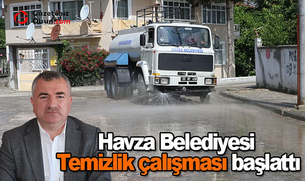 Havza Belediyesi temizlik çalışması başlattı