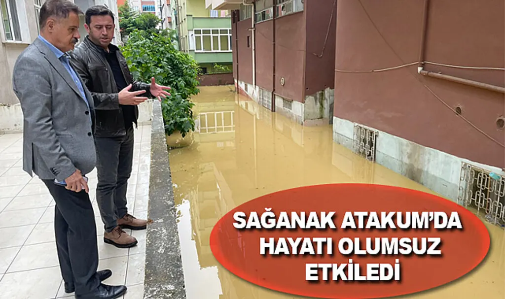 Sağanak Atakum’da hayatı olumsuz etkiledi