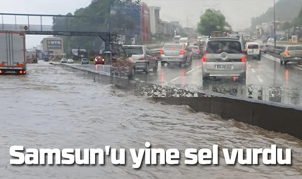 Samsun'u yine sel vurdu, okullar tatil oldu!