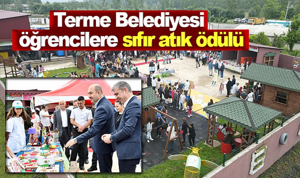 Terme Belediyesi öğrencilere sıfır atık ödülü