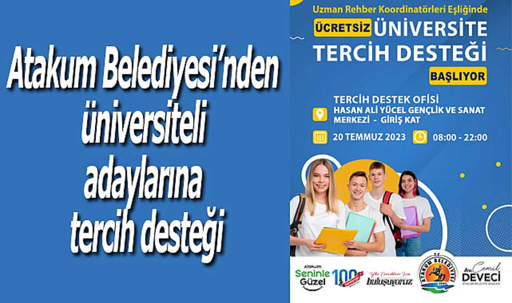Atakum Belediyesi’nden üniversiteli adaylarına tercih desteği