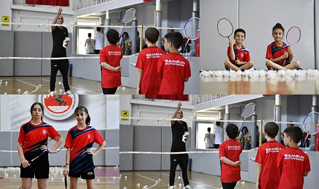 Badminton'da yaz spor okulu heyecanı başladı