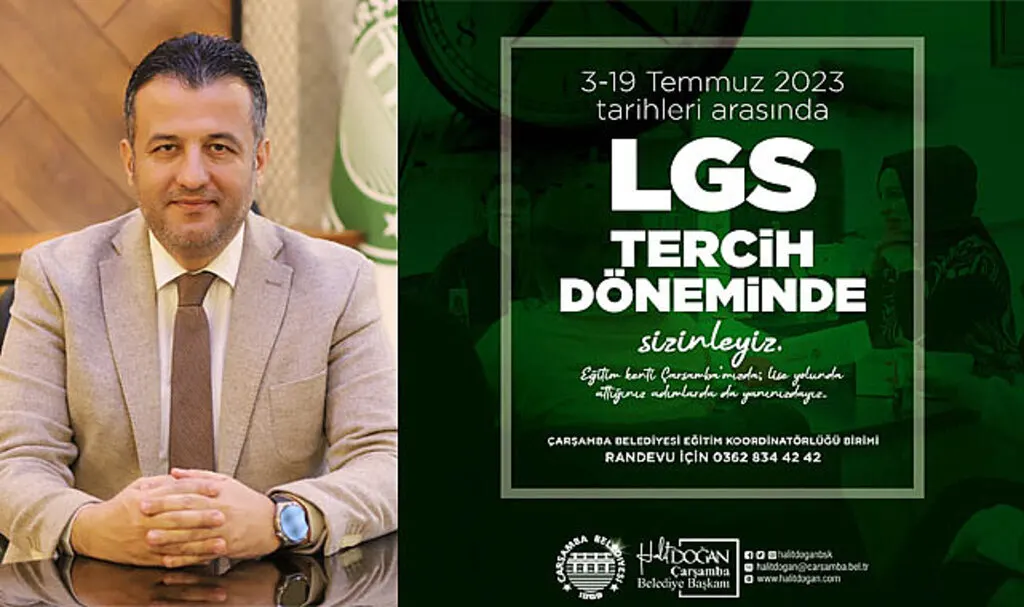 Çarşamba Belediyesi LGS tercihlerinde de öğrencilerin yanında