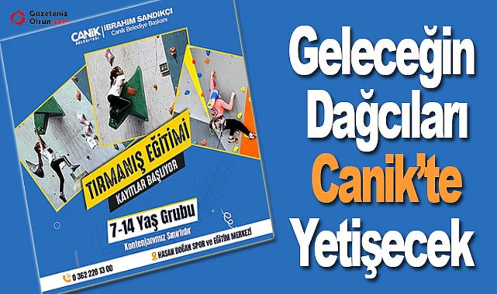 Canik Belediyesi çocuklara özel Tırmanış Eğitimi düzenliyor