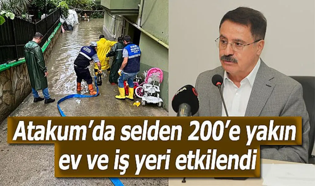Atakum’da selden 200’e yakın ev ve iş yeri etkilendi