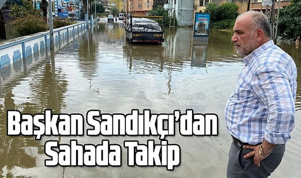 Samsun Canik Sel! Canik’te Sağanak Yağışa Anında Müdahale 