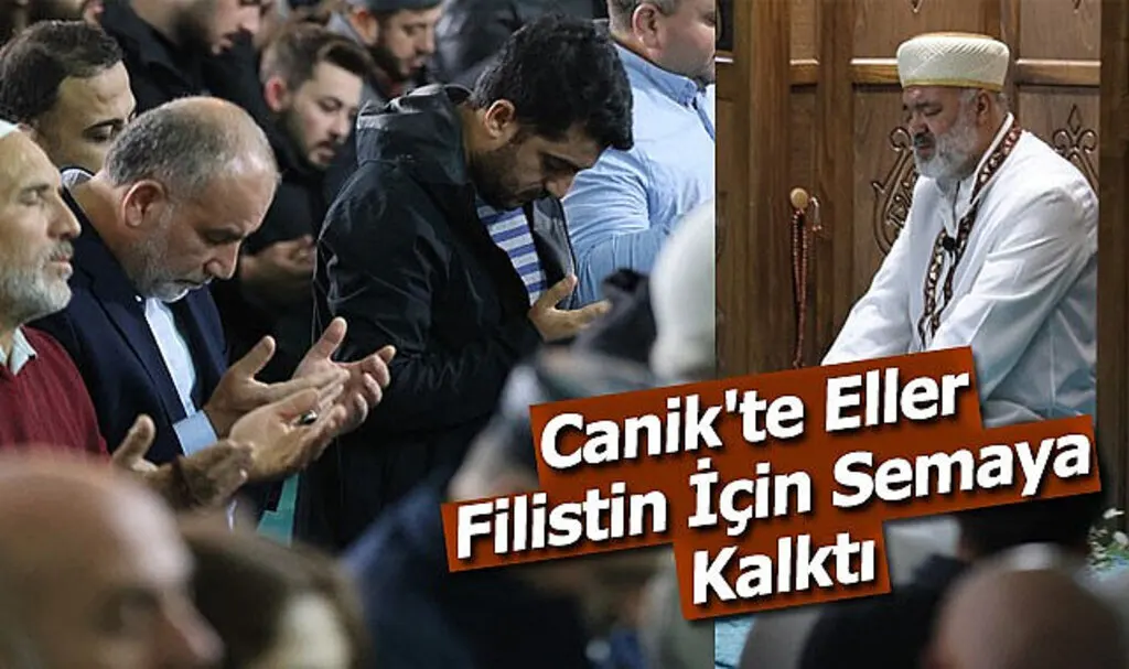 Canik'te Eller Filistin İçin Semaya Kalktı