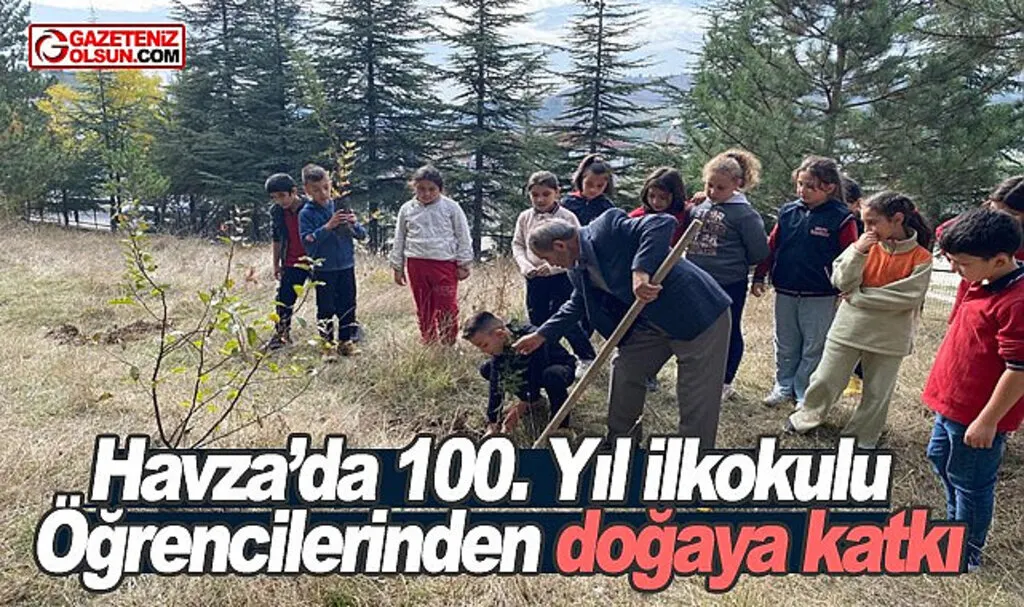 Havza’da 100. Yıl İlkokulu öğrencilerinden doğaya katkı