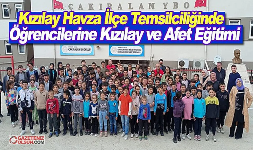Kızılay Havza İlçe Temsilciliğinde  Öğrencilerine Kızılay ve Afet Eğitimi