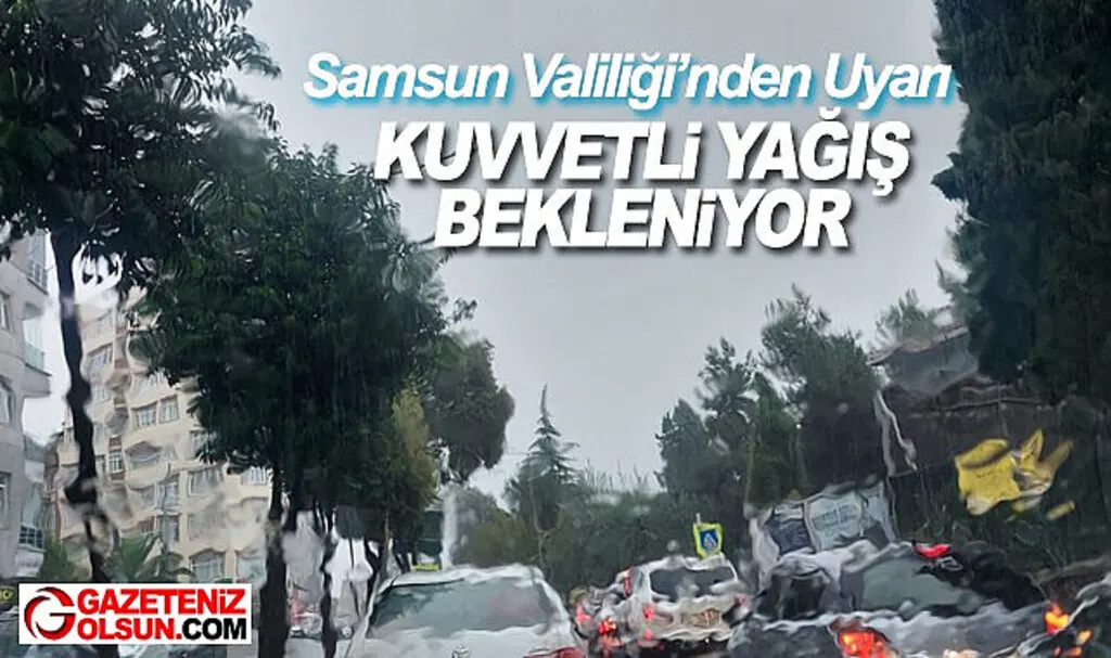 Samsun'da Yarın Okullar Tatil Olacak mı? Samsun'da Kuvvetli Yağış Uyarısı