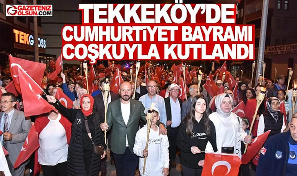 Tekkeköy Cumhuriyet’in 100. yılını coşkuyla kutladı