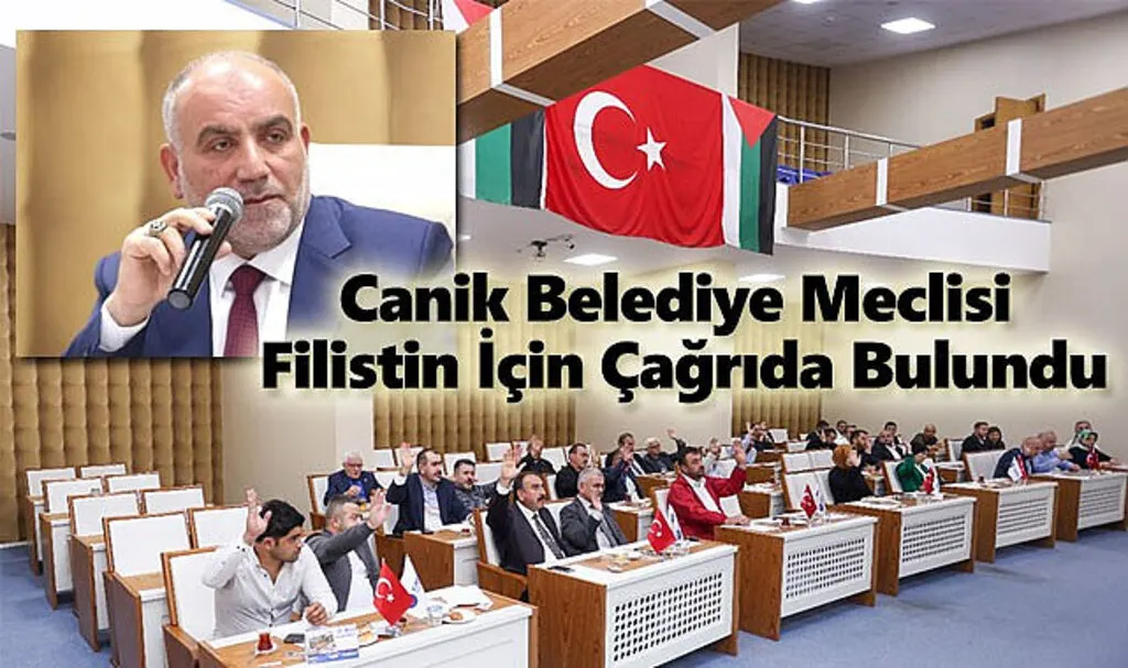 Canik Belediye Meclisi Filistin İçin Çağrıda Bulundu