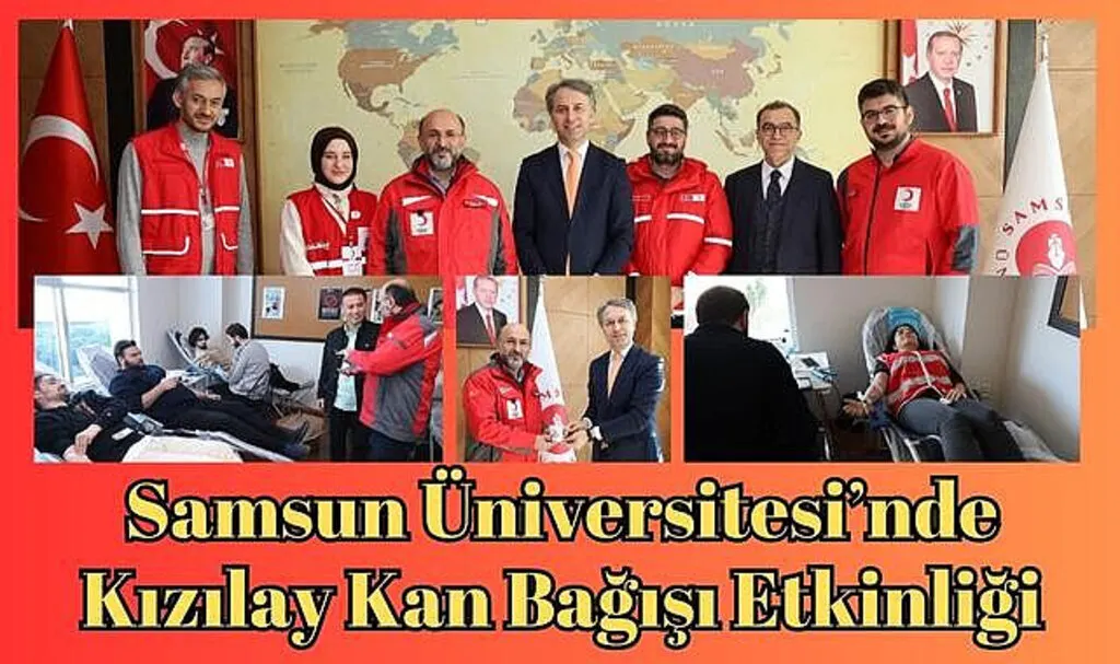 Samsun Üniversitesi'nde Kızılay Kan Bağışı Etkinliği
