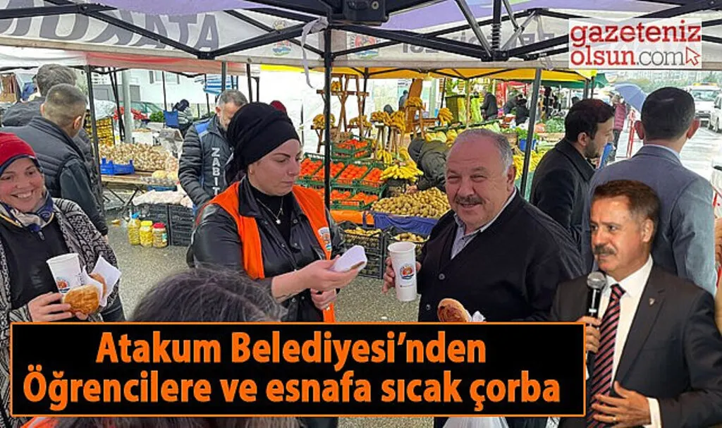 Atakum Belediyesi’nden öğrencilere ve esnafa sıcak çorba 