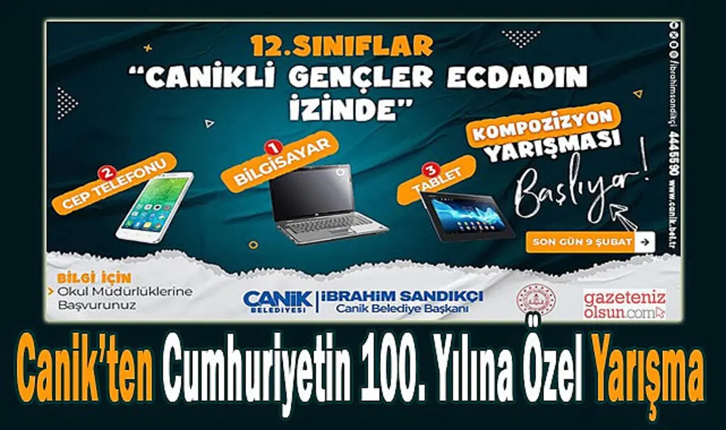 Canik’ten Cumhuriyetin 100. Yılına Özel Yarışma 