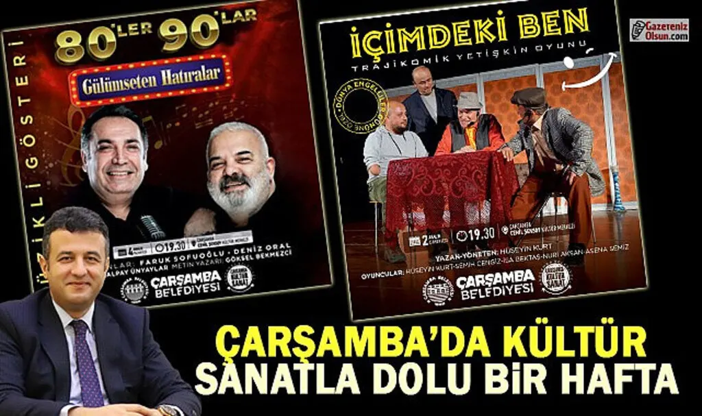 Çarşamba'da Kültür Sanatla Dolu Bir Hafta Daha Yaşanacak