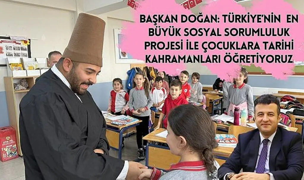 Çarşamba'da Sosyal Sorumluluk Projesi ile Çocuklara Tarihi Kahramanlar Öğretiliyor