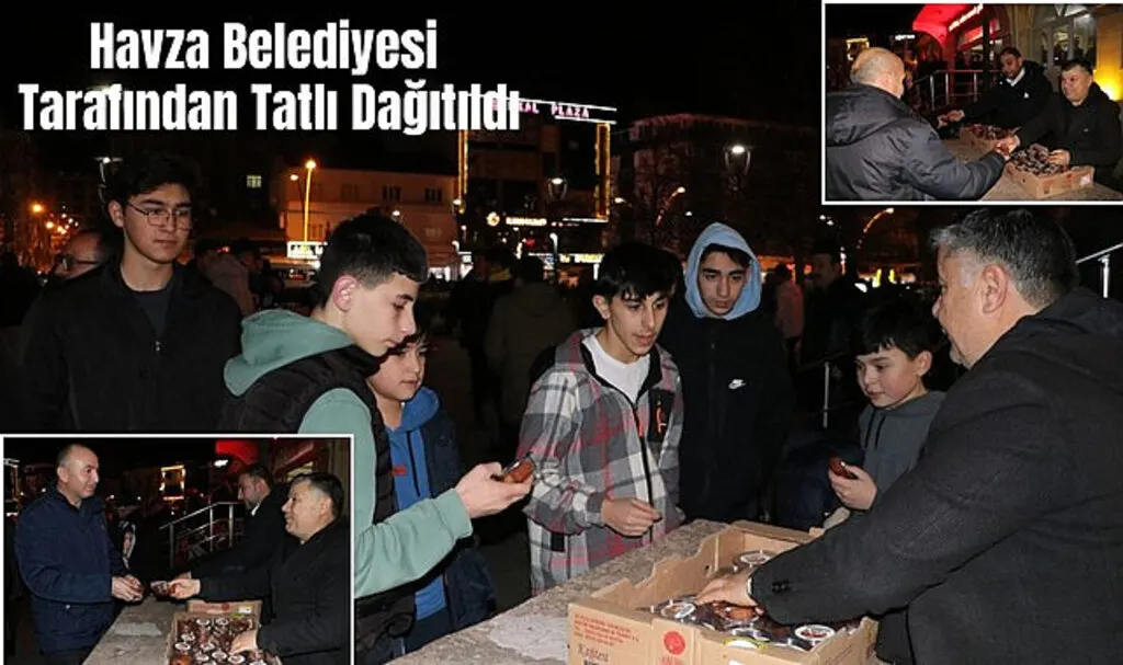Havza Belediyesi Tarafından Tatlı Dağıtıldı