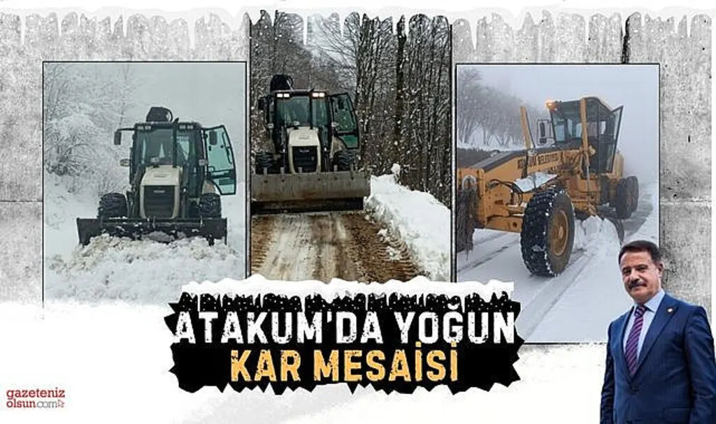 Atakum’da yoğun kar mesaisi