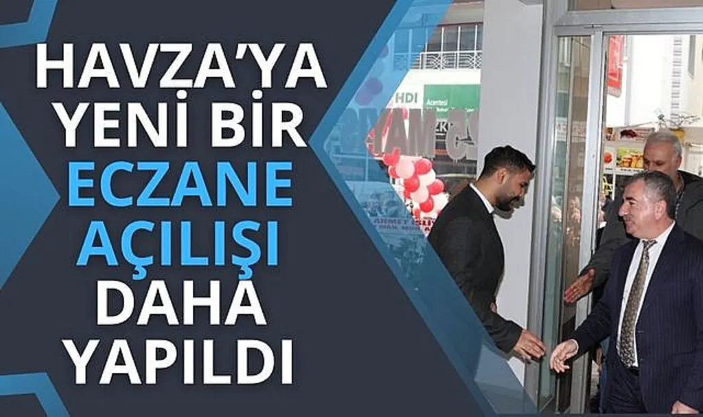Eczacı Cemal Kaan Altun Havza'da Eczanesini açtı