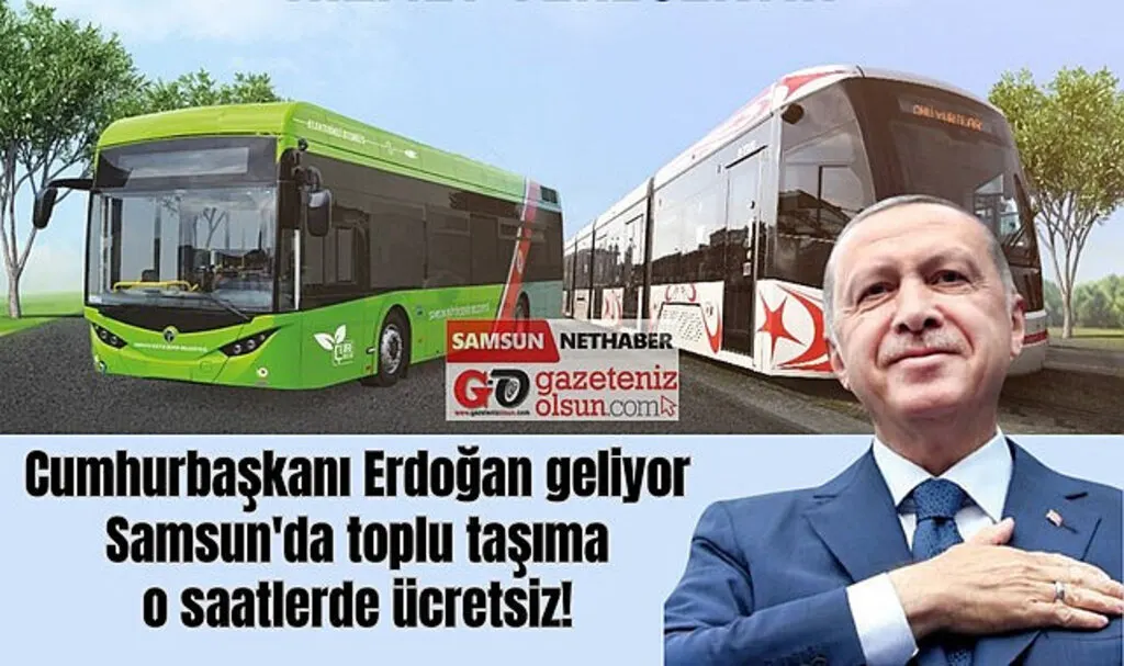 Samsun'da toplu taşıma o saatlerde ücretsiz olacak!