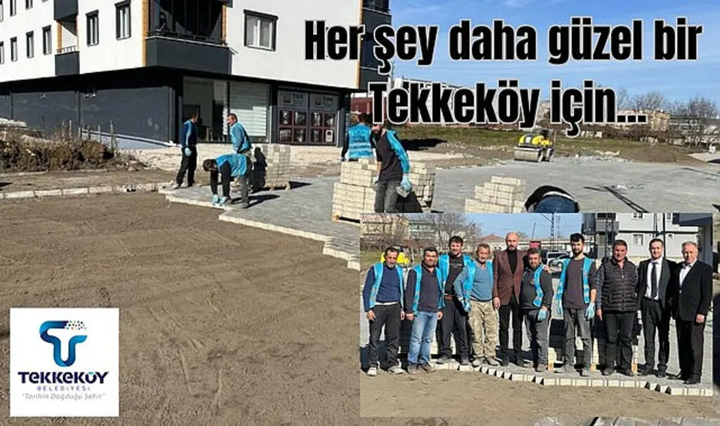 Tekkeköy Belediyesi'nden Kurtuluş Mahallesi'nde yol çalışmaları