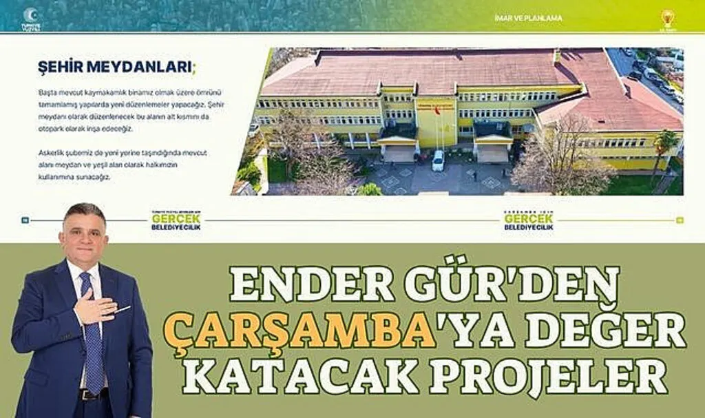 Ender Gür'den Çarşamba'ya değer katacak projeler