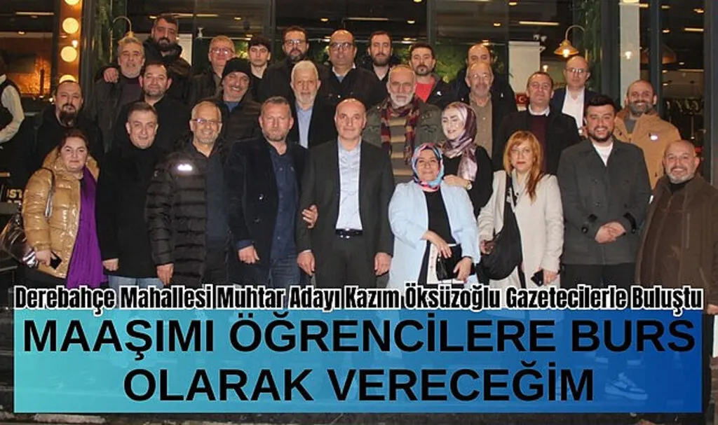 Muhtar Adayı Kazım Öksüzoğlu maaşını öğrencilere burs olarak verecek