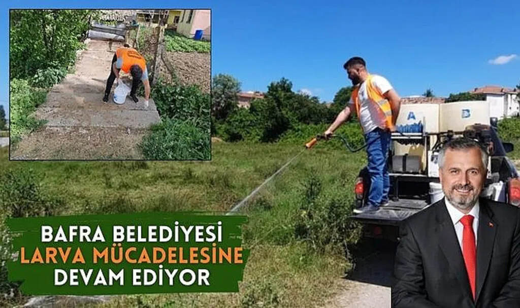Bafra Belediyesi Larva Mücadelesine Devam Ediyor