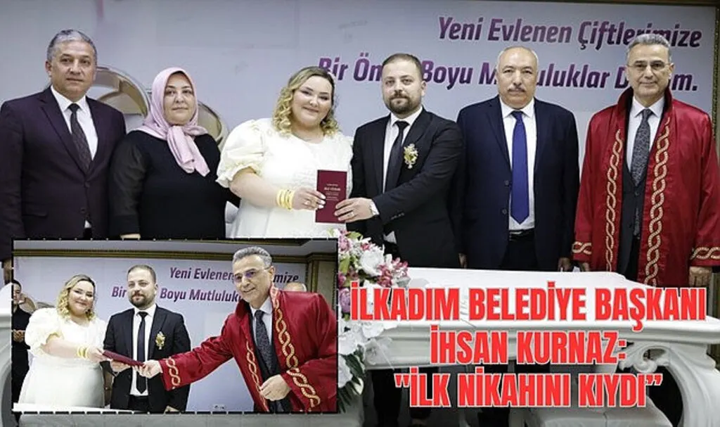 Başkan Kurnaz Volkan ve Sevcan çiftinin nikahı kıydı