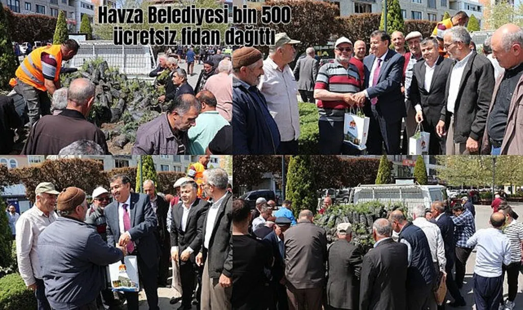 Havza Belediyesi bin 500 ücretsiz fidan dağıttı