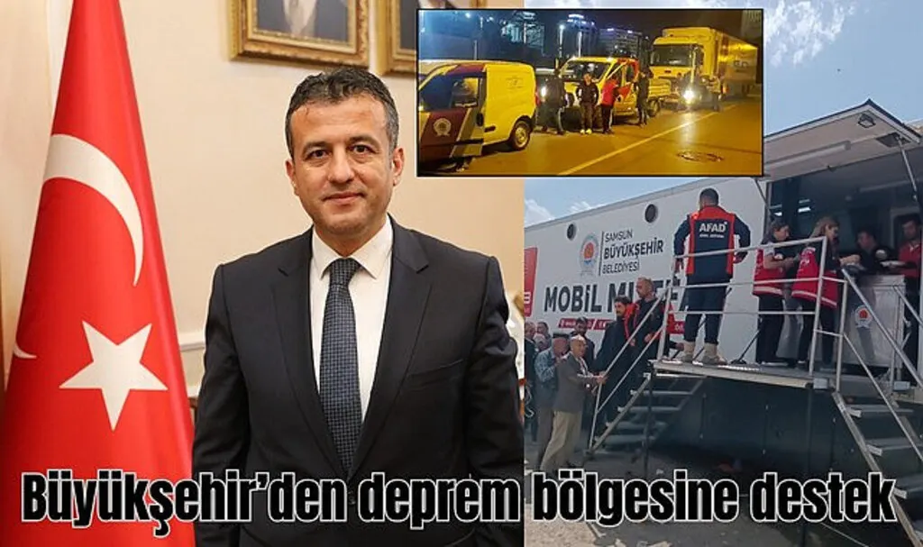 Samsun Büyükşehir Belediyesi deprem bölgesine Mobil Mutfak Aracı gönderdi