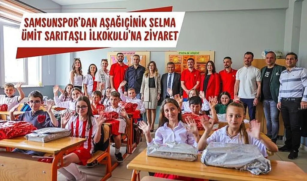 Samsunspor'dan Aşağıçinik Selma Ümit Sarıtaşlı İlkokulu'na Ziyaret