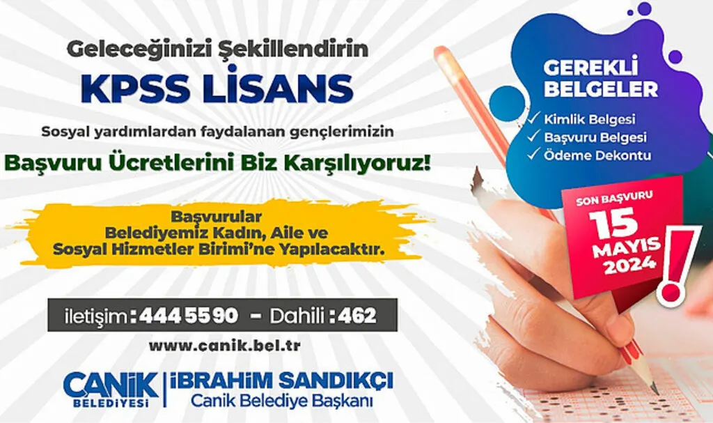 Başkan İbrahim Sandıkçı: Gençlerimizin KPSS ücretlerini karşılıyoruz