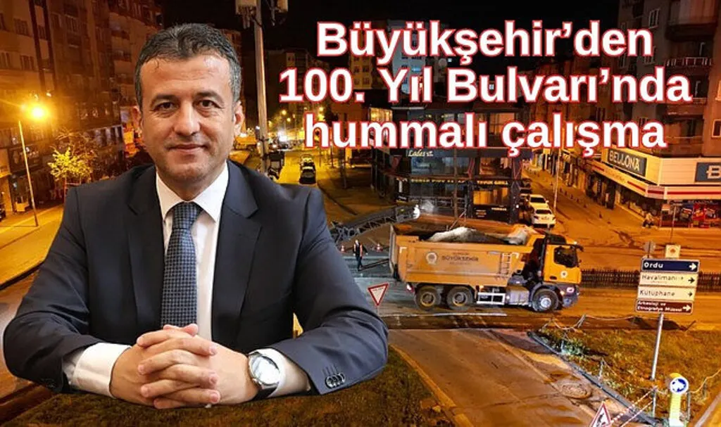 Samsun 100. Yıl Bulvarı yenileniyor!