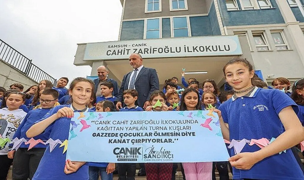 Canik’te Turna Kuşları Özgür Filistin İçin Uçtu 
