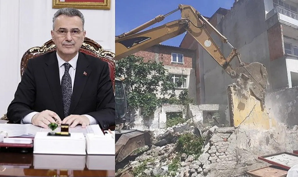 İlkadım Belediyesi ömrünü tamamlamış binaları yıkıyor