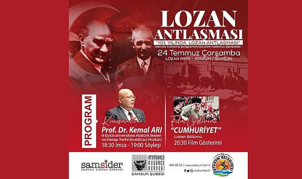 Atakum Belediyesi’nden Lozan’ın 101. yıl dönümüne özel program