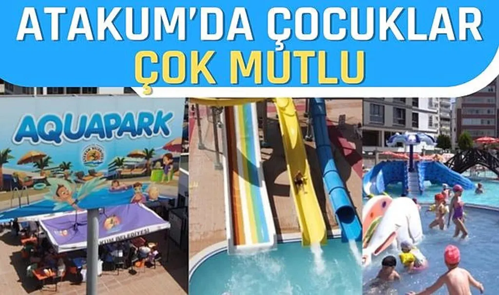 Atakum'da çocuklar Aqua Park'ta mutlu