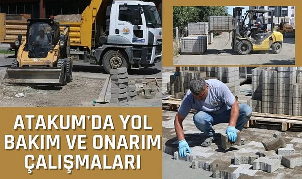 Atakum'da yol bakım ve onarım çalışmaları