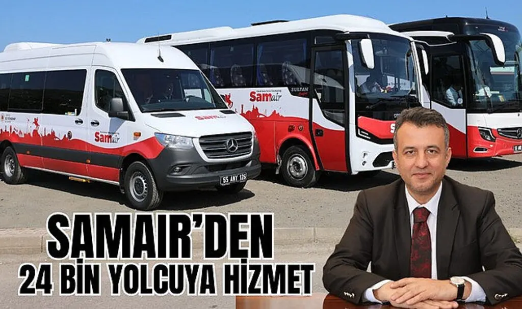 Samsun Havalimanına ulaşımda SAMAIR, 24 bini aşkın yolcuya hizmet
