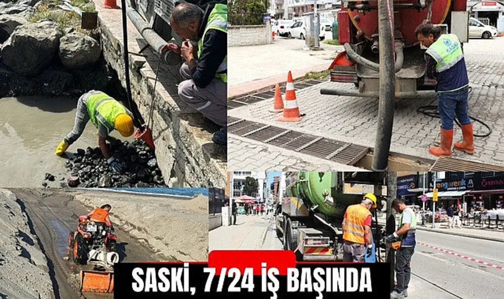 SASKİ altyapı hatlarındaki temizlik faaliyetlerine devam ediyor