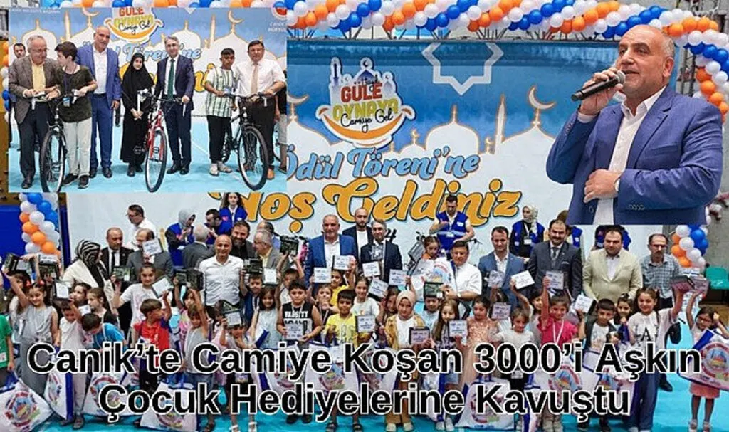 Canik Belediyesi'nden Haydi Güle Oynaya Camiye Gel Projesi Ödül Töreni