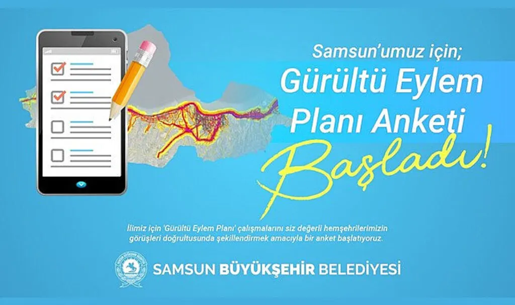 Samsun Büyükşehir Belediyesi'nden Gürültü Eylem Planı için anket