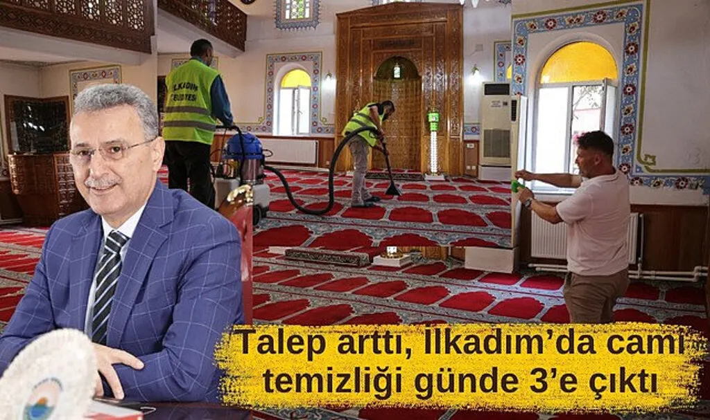 Talep arttı, İlkadım’da cami temizliği günde 3’e çıktı