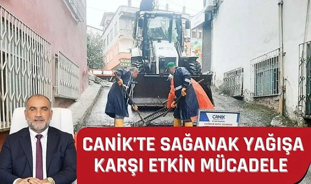 Canik’te Sağanak Yağışa Karşı Etkin Mücadele 