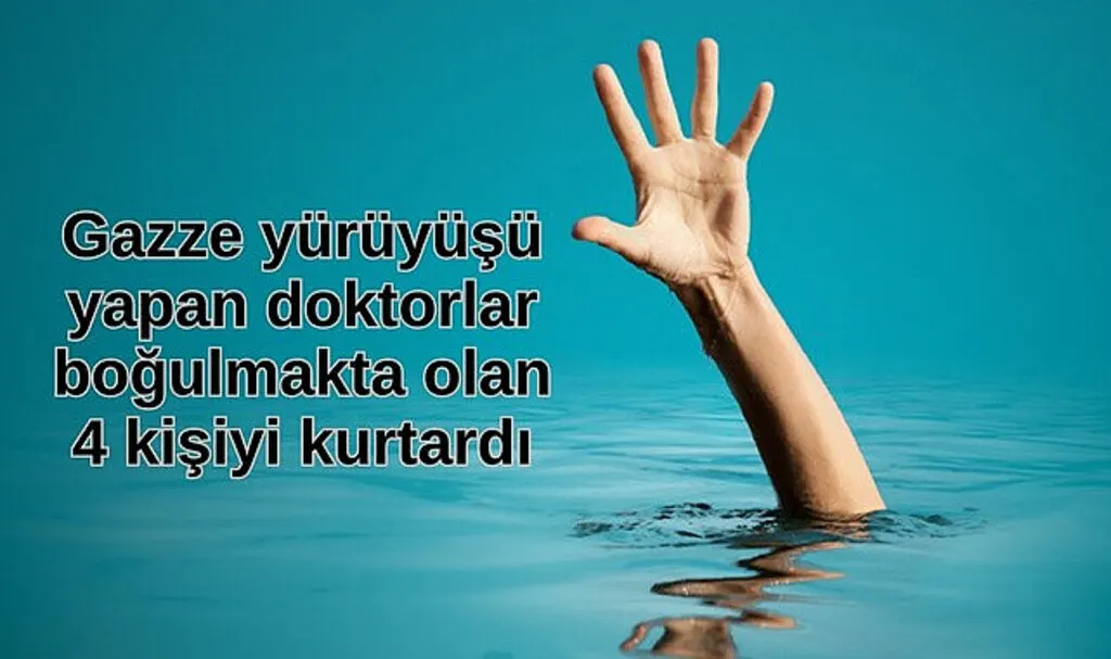Gazze yürüyüşü yapan doktorlar Samsun'da boğulmakta olan 4 kişiyi kurtardı