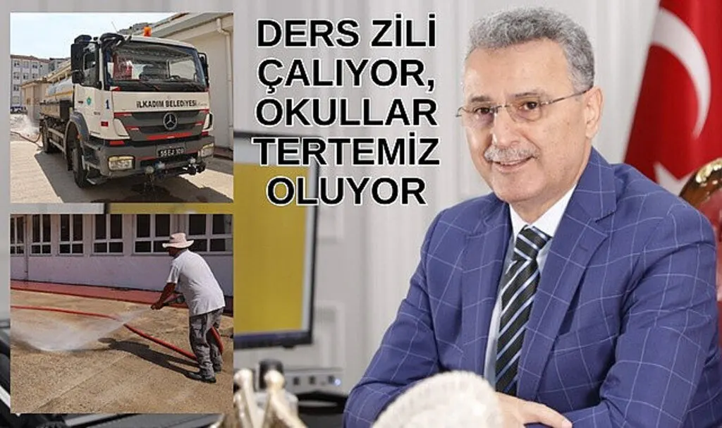 İlkadım Belediyesi okul bahçelerini tertemiz yaptı
